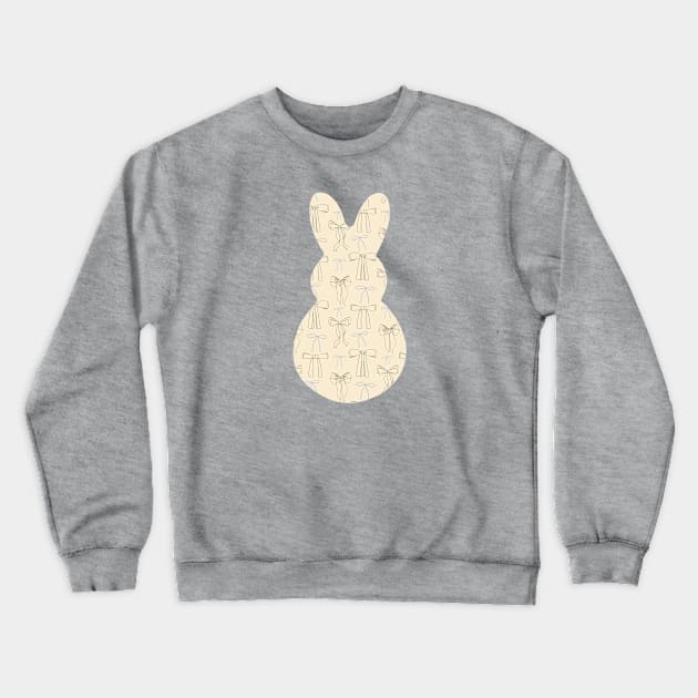 Bunny Peep with Bows Crewneck Sweatshirt by katevcreates